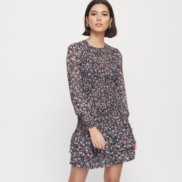 Dynamite Floral Smocked Dress - Picture 1 of 4